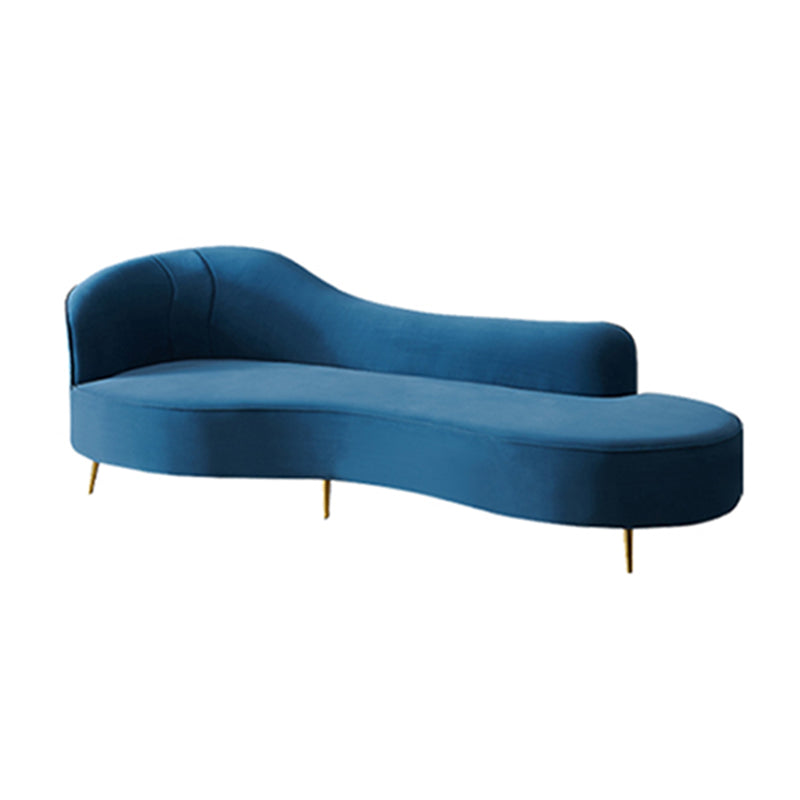 Glam Chaise Lounge Couch Rolled Arm Chaise Lounge for Bedroom