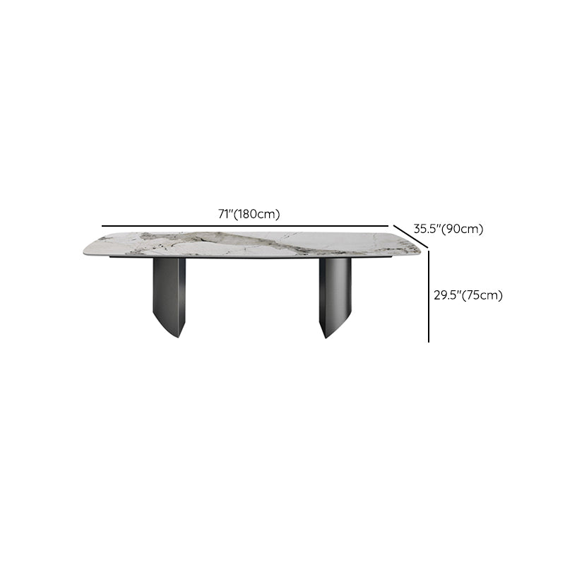 Silver Base Dinner Room Kitchen Table Contemporary Dining Table