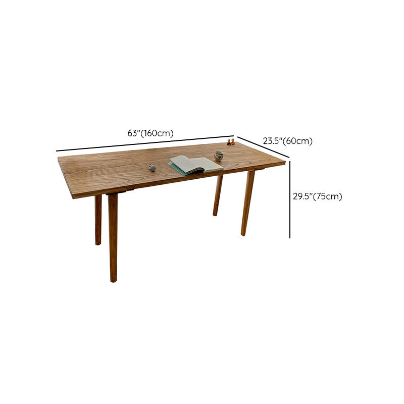 Solid Wood Base Table Rectangle Dining Table for Kitchen Dining Room