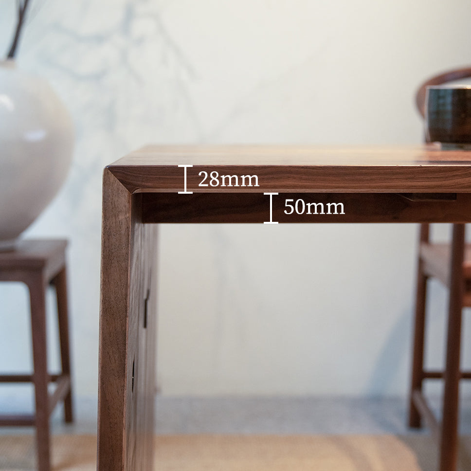Solid Wood Dining Table Brown Dining Table for Kitchen Dining Room
