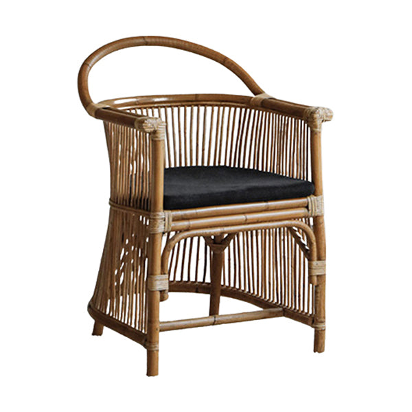 Modern Style Arm Chair Slat Back Dining Accent Chair for Kitchen