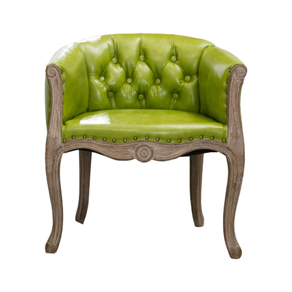 Modern Style Arm Chair Wood Solid Back Dining Accent Chair for Kitchen