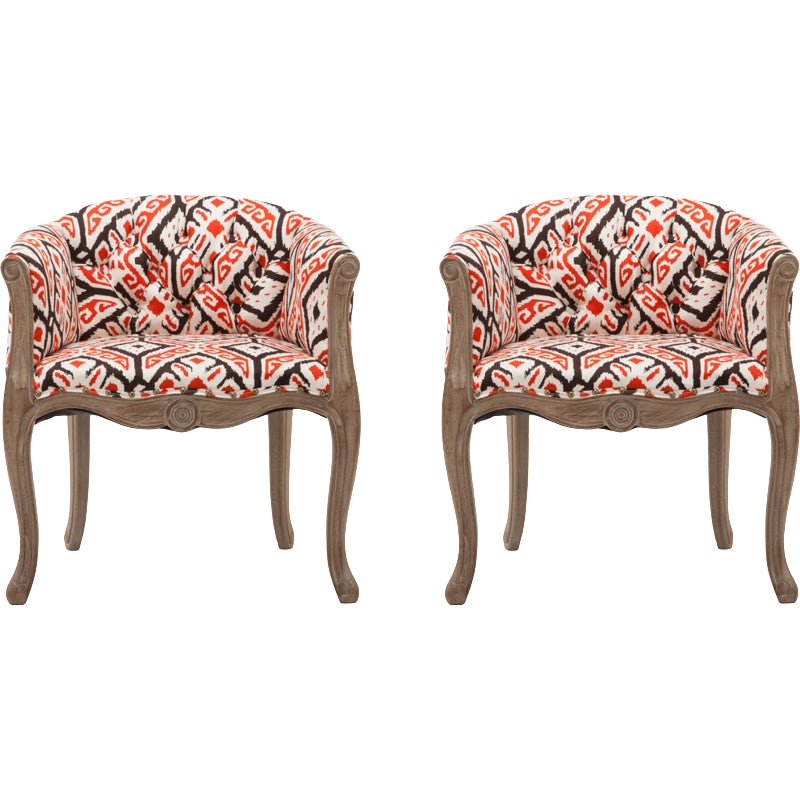 Modern Style Arm Chair Wood Solid Back Dining Accent Chair for Kitchen