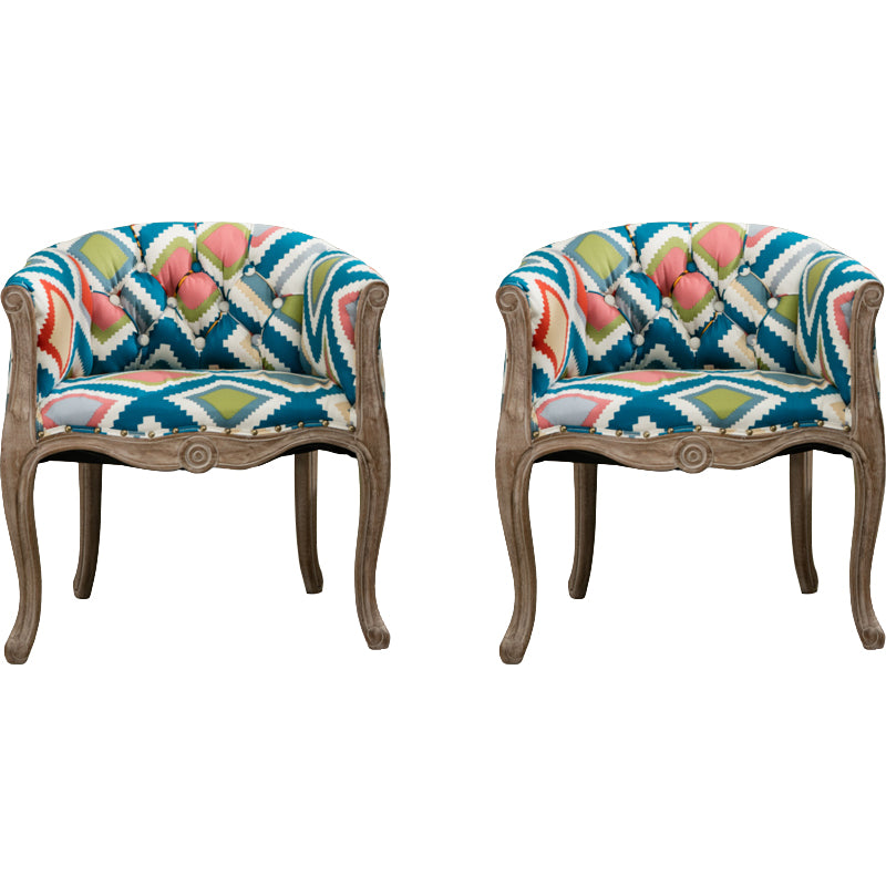 Modern Style Arm Chair Wood Solid Back Dining Accent Chair for Kitchen