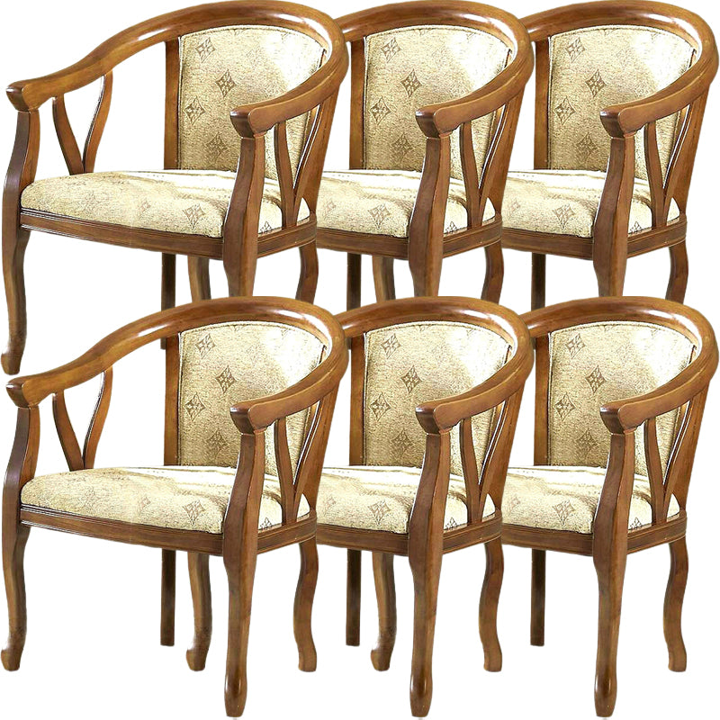 Modern Simple Arm Chair Wooden Frame Arm Dining Chair for Dining Room