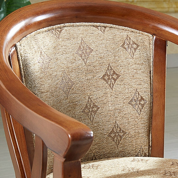 Modern Simple Arm Chair Wooden Frame Arm Dining Chair for Dining Room