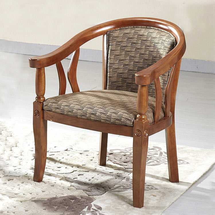 Modern Simple Arm Chair Wooden Frame Arm Dining Chair for Dining Room