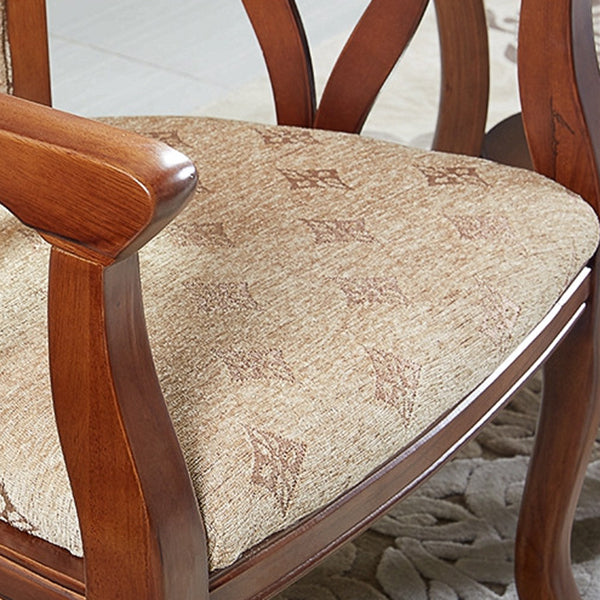 Modern Simple Arm Chair Wooden Frame Arm Dining Chair for Dining Room