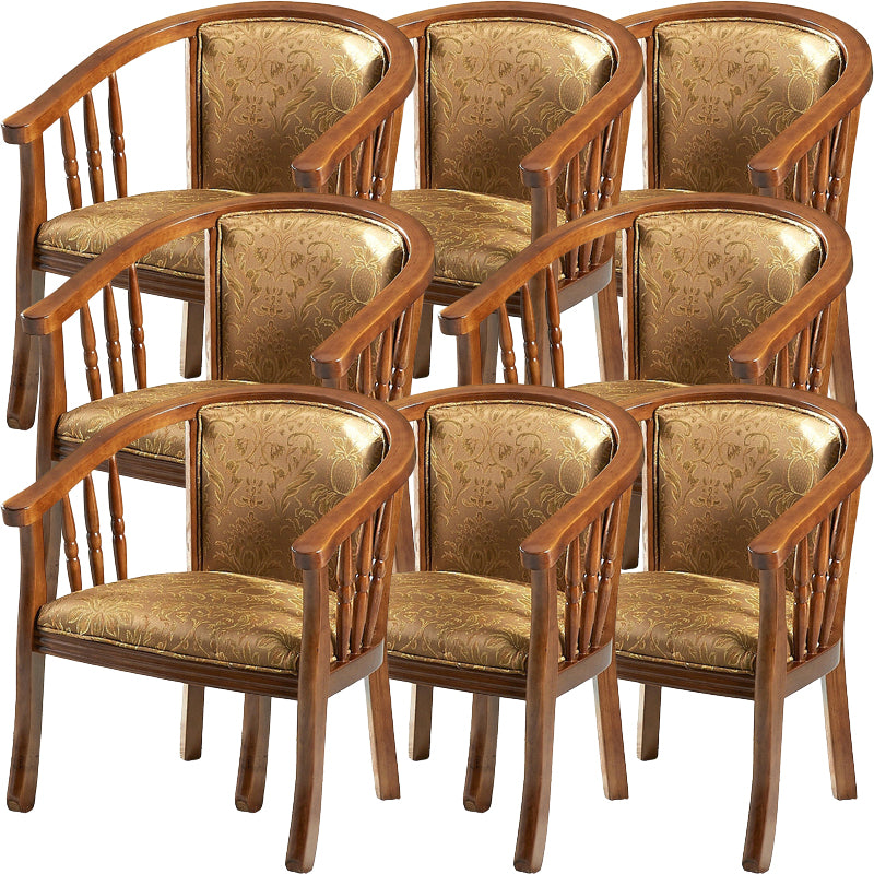Modern Simple Arm Chair Wooden Frame Arm Dining Chair for Dining Room