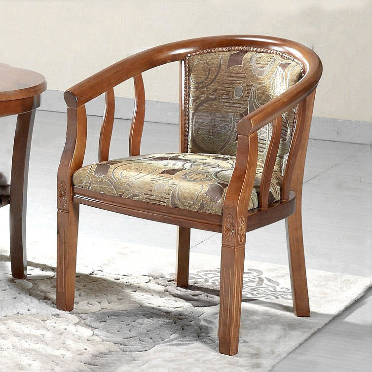 Modern Simple Arm Chair Wooden Frame Arm Dining Chair for Dining Room