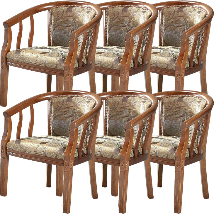 Modern Simple Arm Chair Wooden Frame Arm Dining Chair for Dining Room