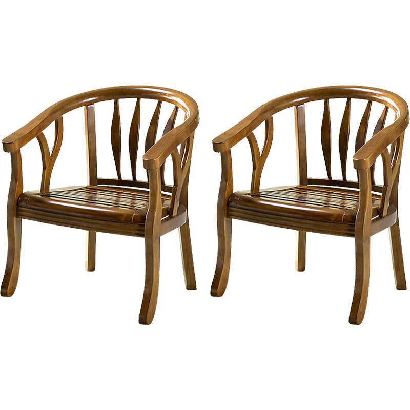 Modern Simple Arm Chair Wooden Frame Arm Dining Chair for Dining Room