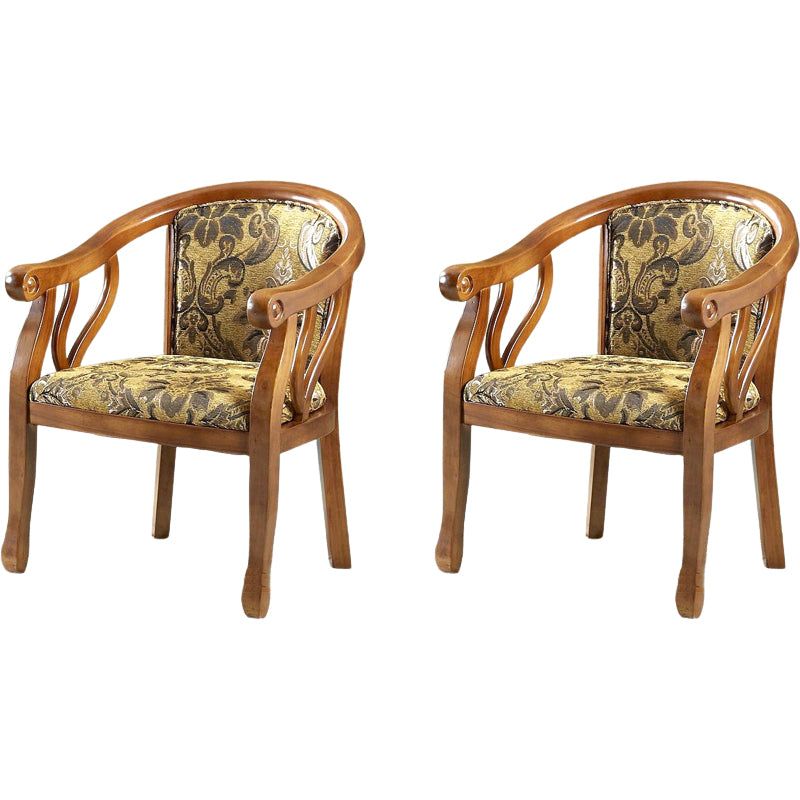 Modern Simple Arm Chair Wooden Frame Arm Dining Chair for Dining Room