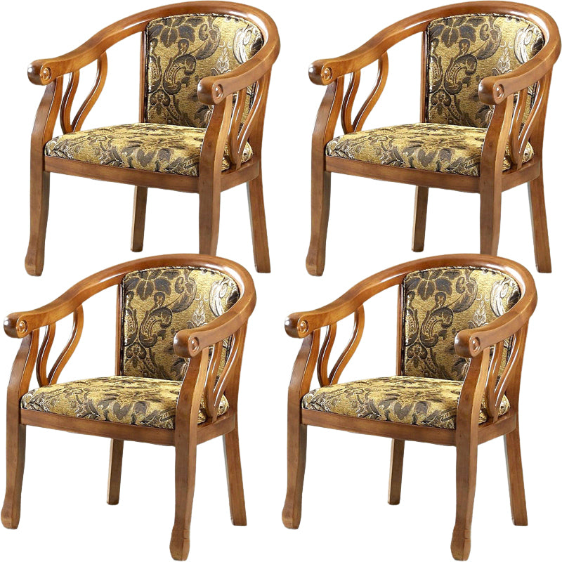 Modern Simple Arm Chair Wooden Frame Arm Dining Chair for Dining Room
