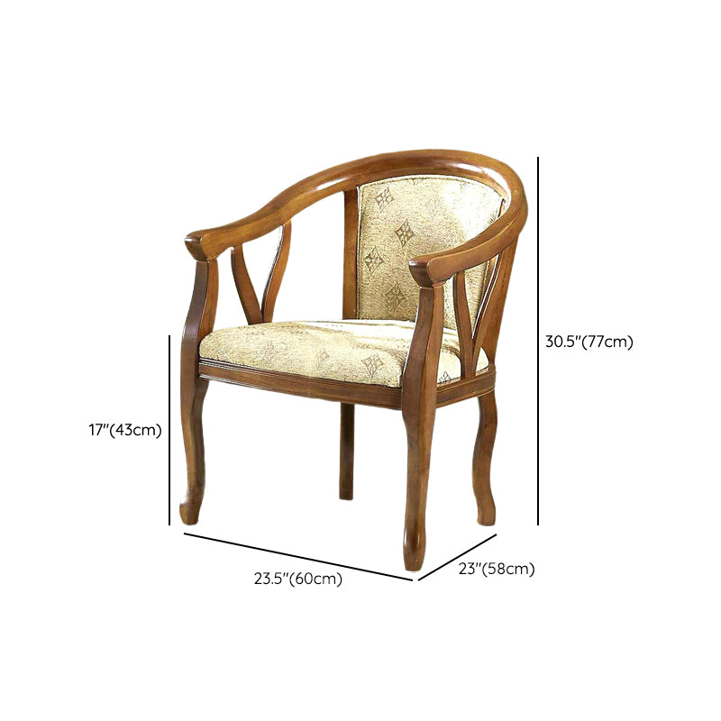 Modern Simple Arm Chair Wooden Frame Arm Dining Chair for Dining Room