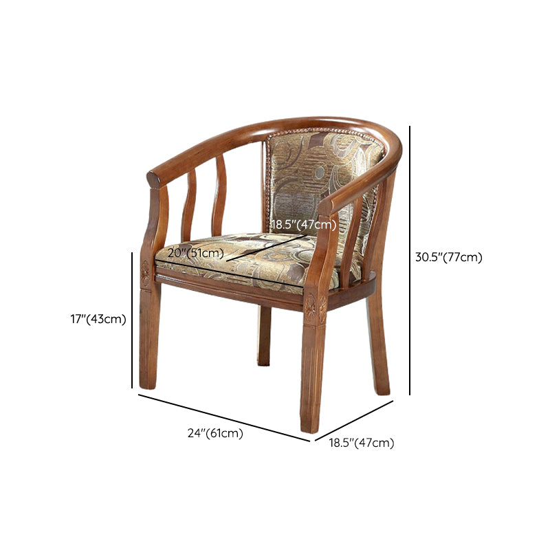 Modern Simple Arm Chair Wooden Frame Arm Dining Chair for Dining Room