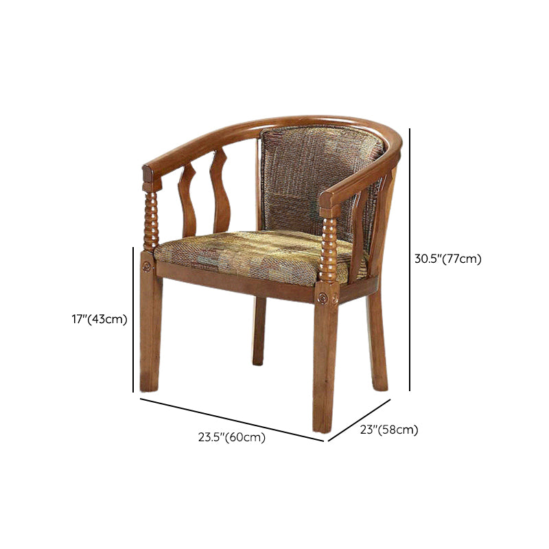 Modern Simple Arm Chair Wooden Frame Arm Dining Chair for Dining Room