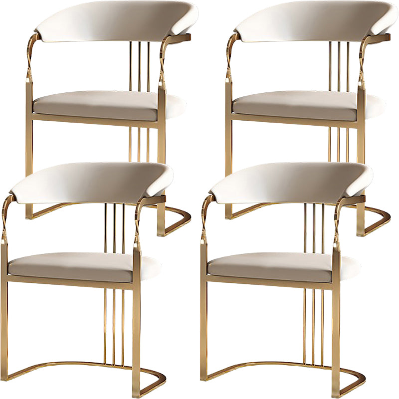 Contemporary Style Arm Chair Metal Dining Room Chair for Home