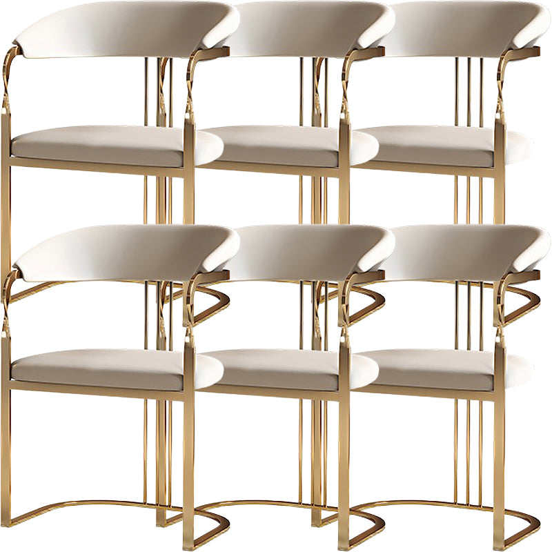 Contemporary Style Arm Chair Metal Dining Room Chair for Home