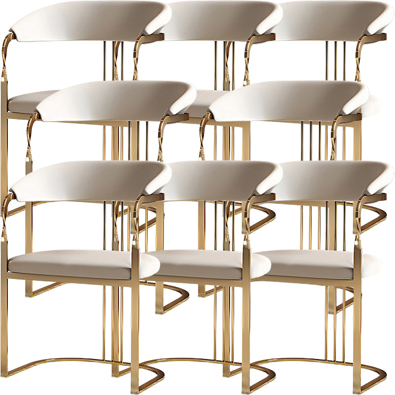 Contemporary Style Arm Chair Metal Dining Room Chair for Home