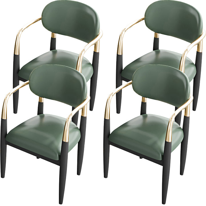 Contemporary Style Arm Chair Metal Dining Room Chair for Home