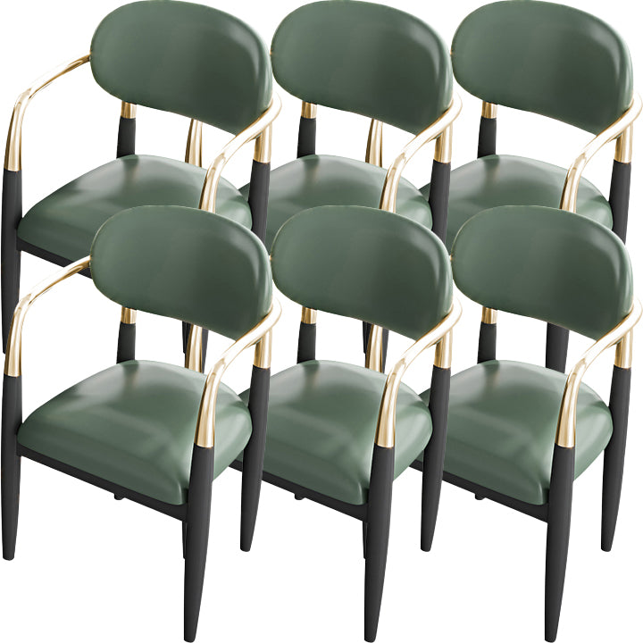 Contemporary Style Arm Chair Metal Dining Room Chair for Home
