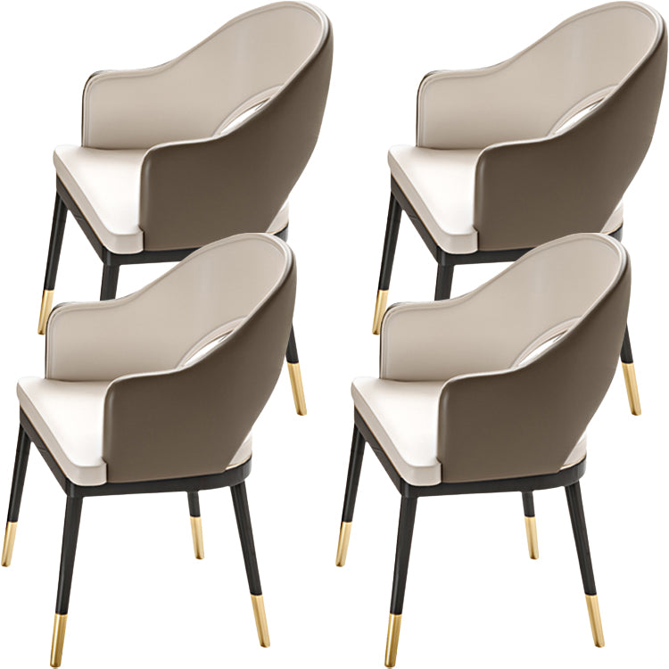 Contemporary Style Arm Chair Metal Dining Room Chair for Home