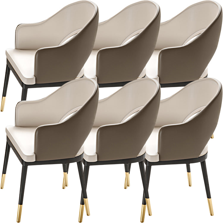 Contemporary Style Arm Chair Metal Dining Room Chair for Home