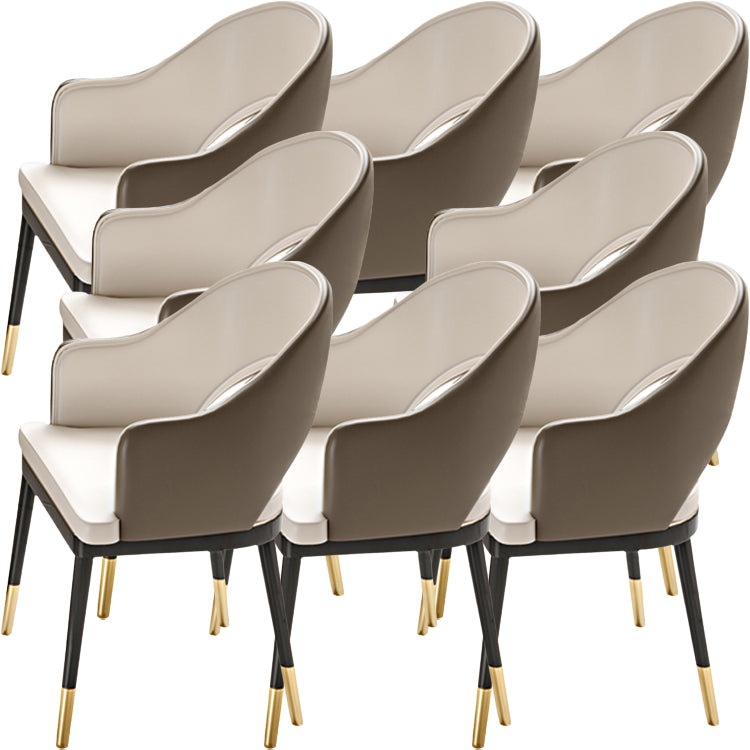 Contemporary Style Arm Chair Metal Dining Room Chair for Home