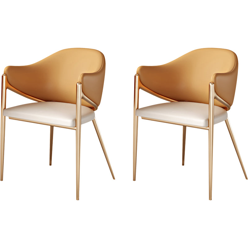 Contemporary Style Arm Chair Metal Dining Room Chair for Home