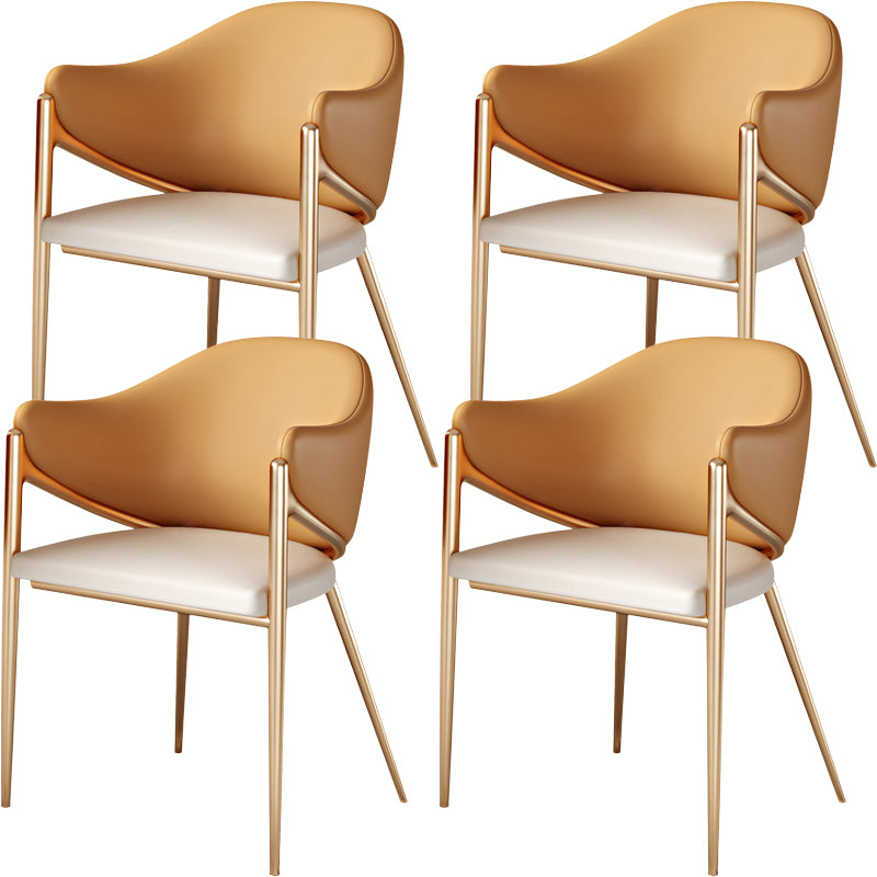 Contemporary Style Arm Chair Metal Dining Room Chair for Home