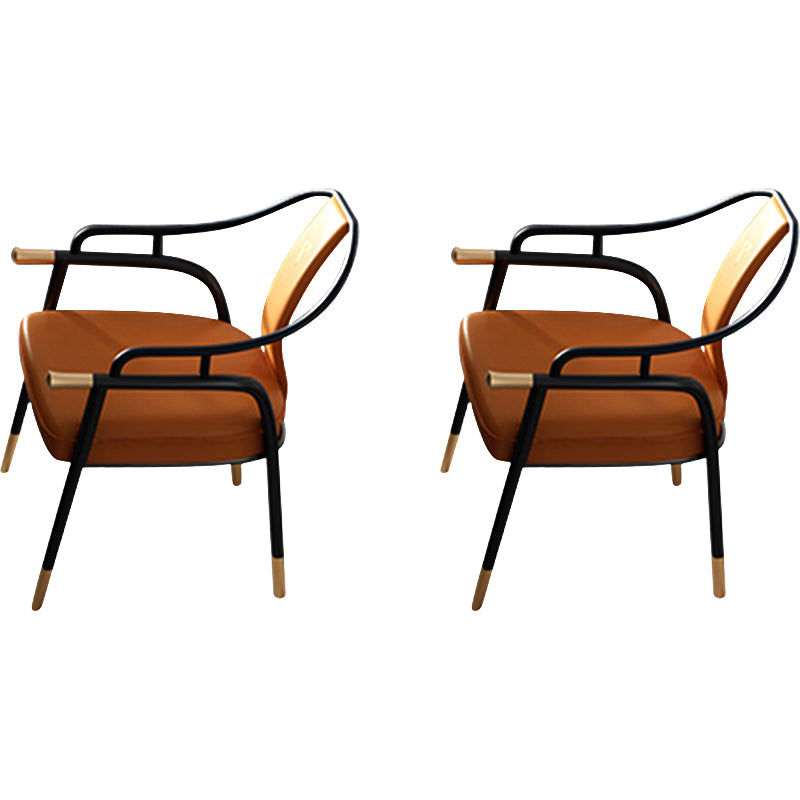 Contemporary Style Arm Chair Metal Dining Room Chair for Home