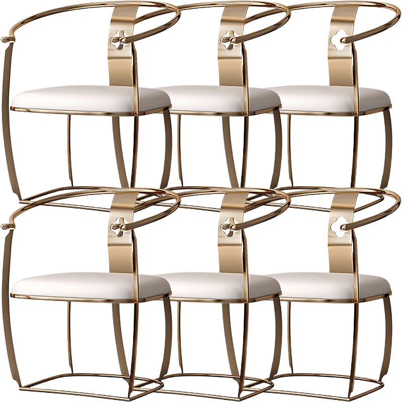 Contemporary Style Arm Chair Metal Dining Room Chair for Home