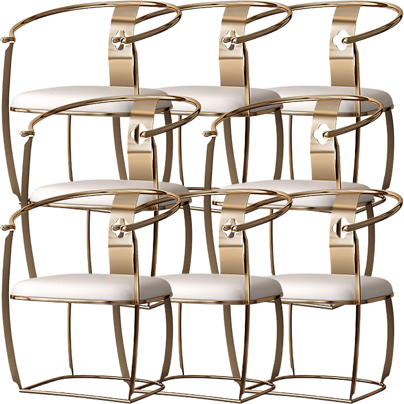 Contemporary Style Arm Chair Metal Dining Room Chair for Home