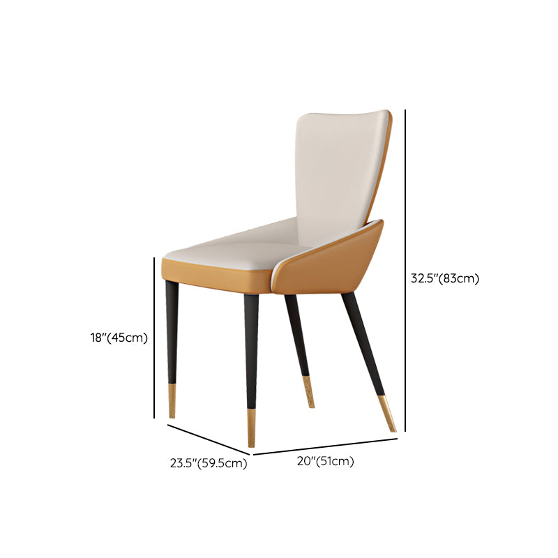 Contemporary Style Arm Chair Metal Dining Room Chair for Home