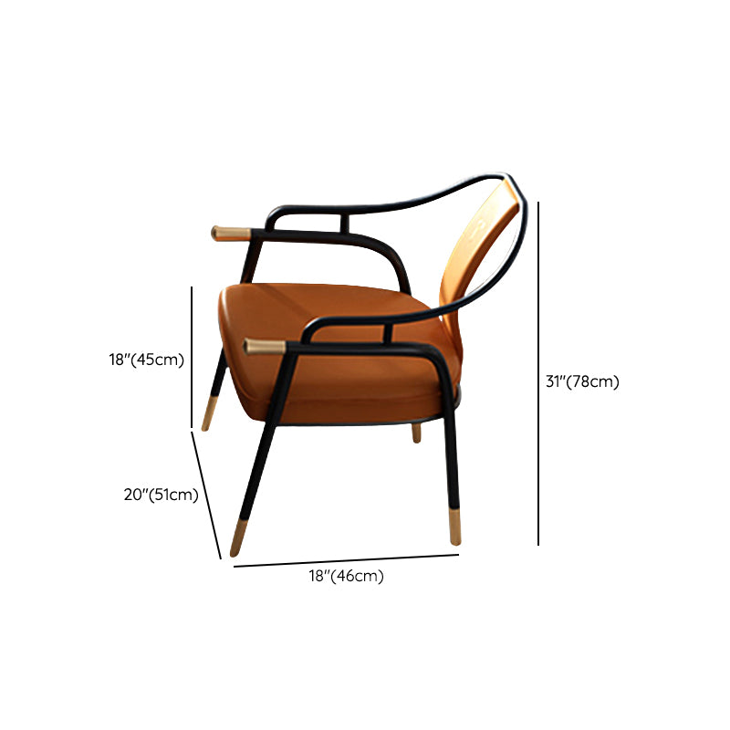 Contemporary Style Arm Chair Metal Dining Room Chair for Home