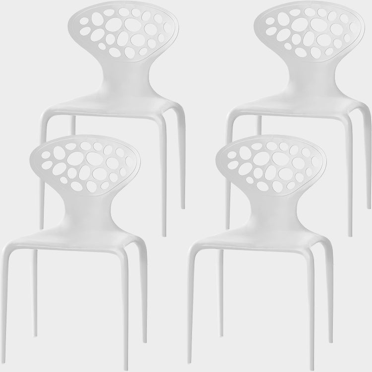 Nordic Armrest Backrest Acrylic Chair with Acrylic Legs for Dining Room
