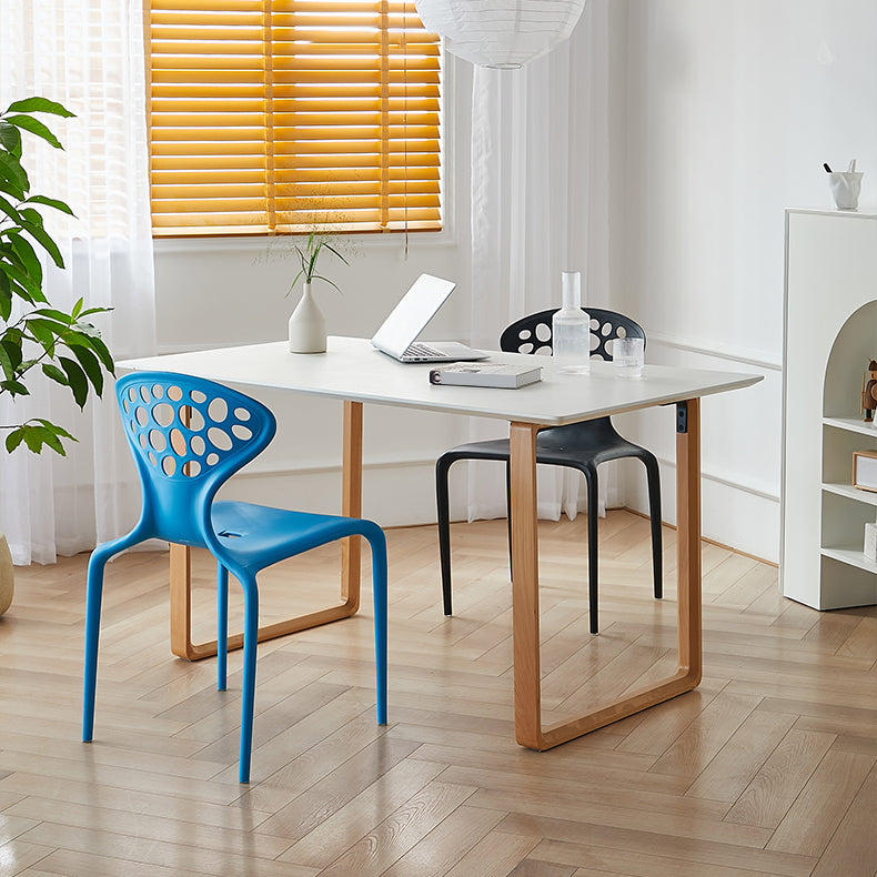 Nordic Armrest Backrest Acrylic Chair with Acrylic Legs for Dining Room