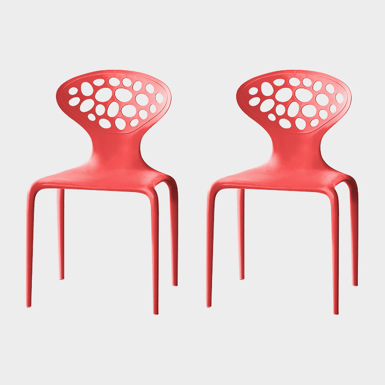 Nordic Armrest Backrest Acrylic Chair with Acrylic Legs for Dining Room