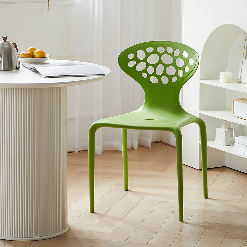 Nordic Armrest Backrest Acrylic Chair with Acrylic Legs for Dining Room
