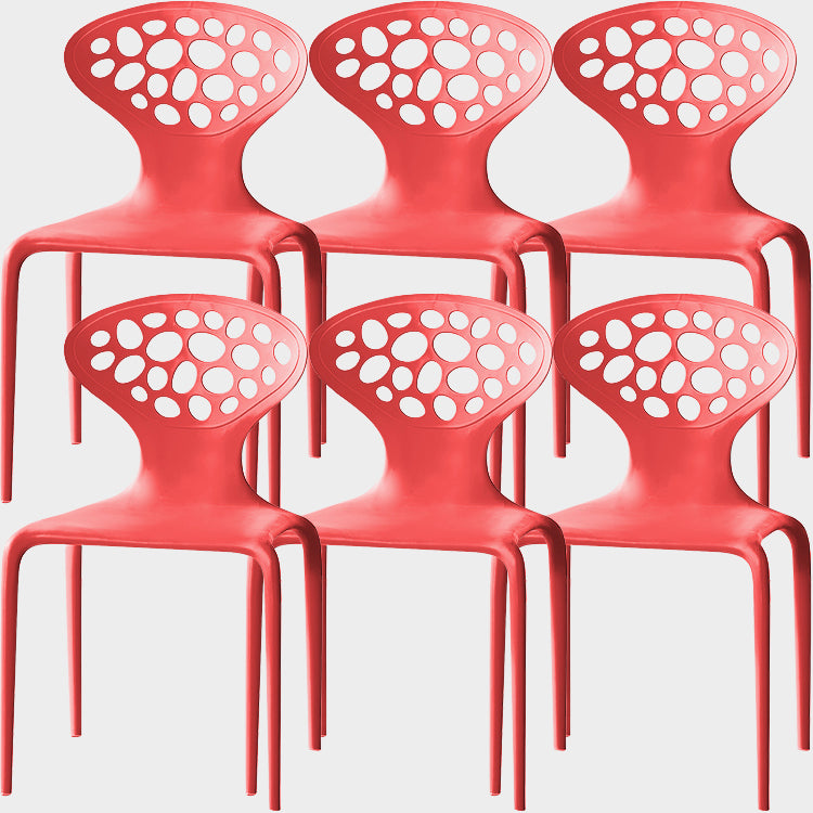 Nordic Armrest Backrest Acrylic Chair with Acrylic Legs for Dining Room
