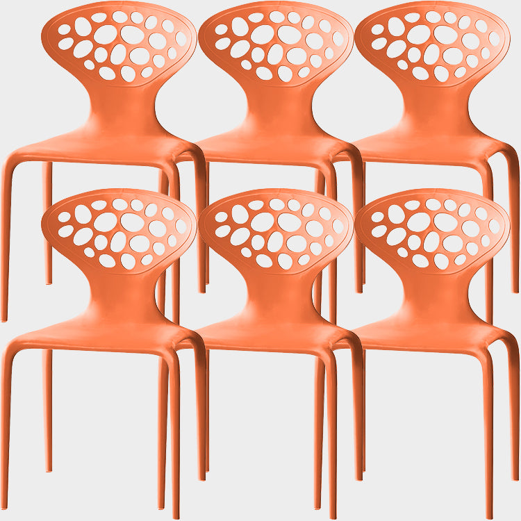 Nordic Armrest Backrest Acrylic Chair with Acrylic Legs for Dining Room