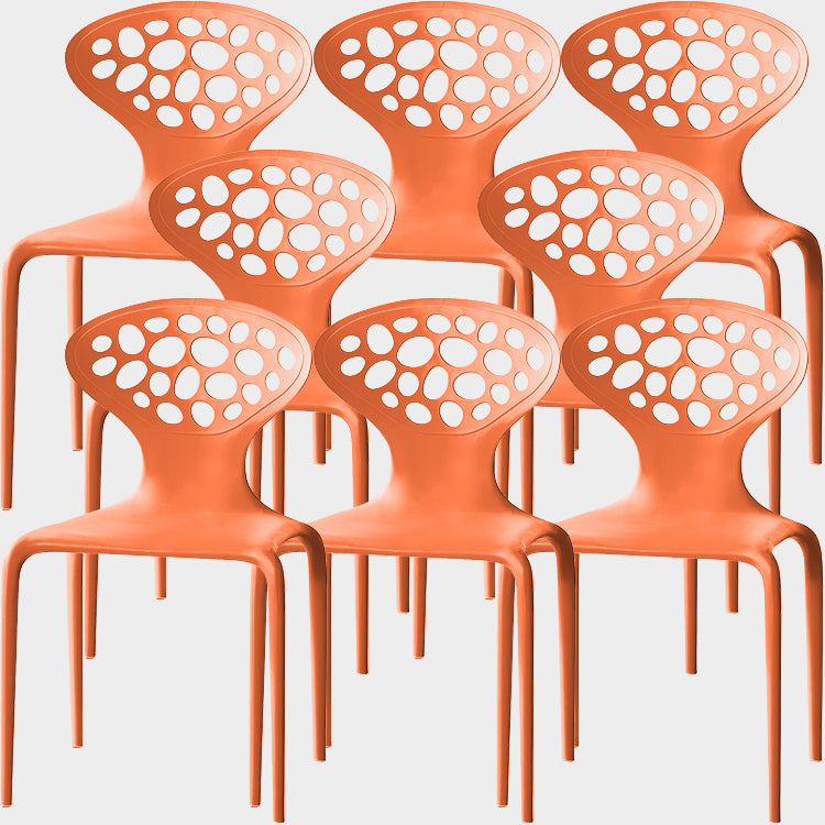 Nordic Armrest Backrest Acrylic Chair with Acrylic Legs for Dining Room