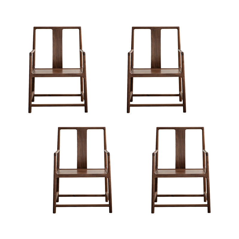 Traditional Style Dining Chair Solid Wood Arm High Back Chair for Home