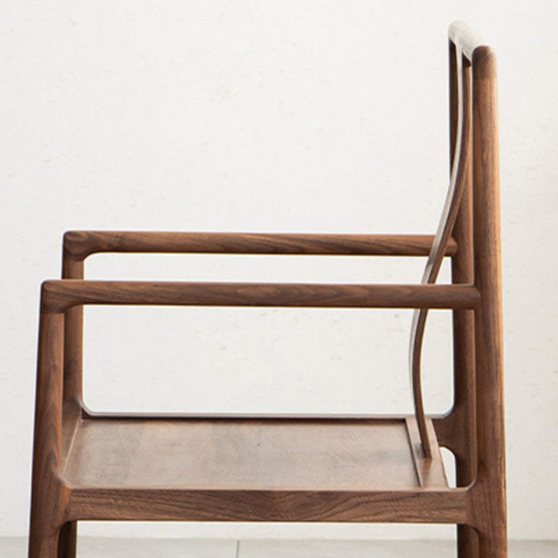 Traditional Style Dining Chair Solid Wood Arm High Back Chair for Home