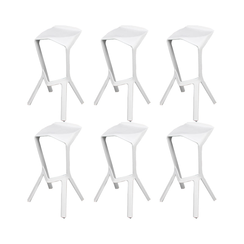 Backless Counter-height Stool Contemporary Plastic Bar & Counter Stool
