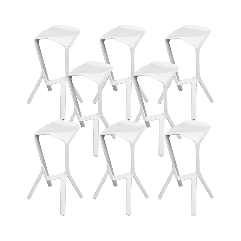 Backless Counter-height Stool Contemporary Plastic Bar & Counter Stool