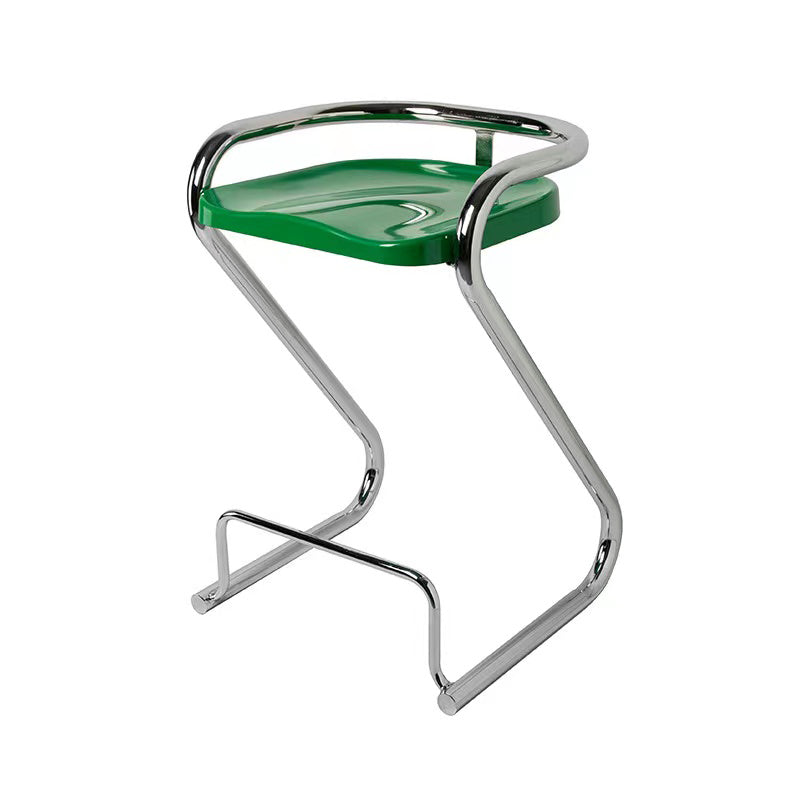 Contemporary Low Back 27-inch Armless Bar Stool with Metal Base