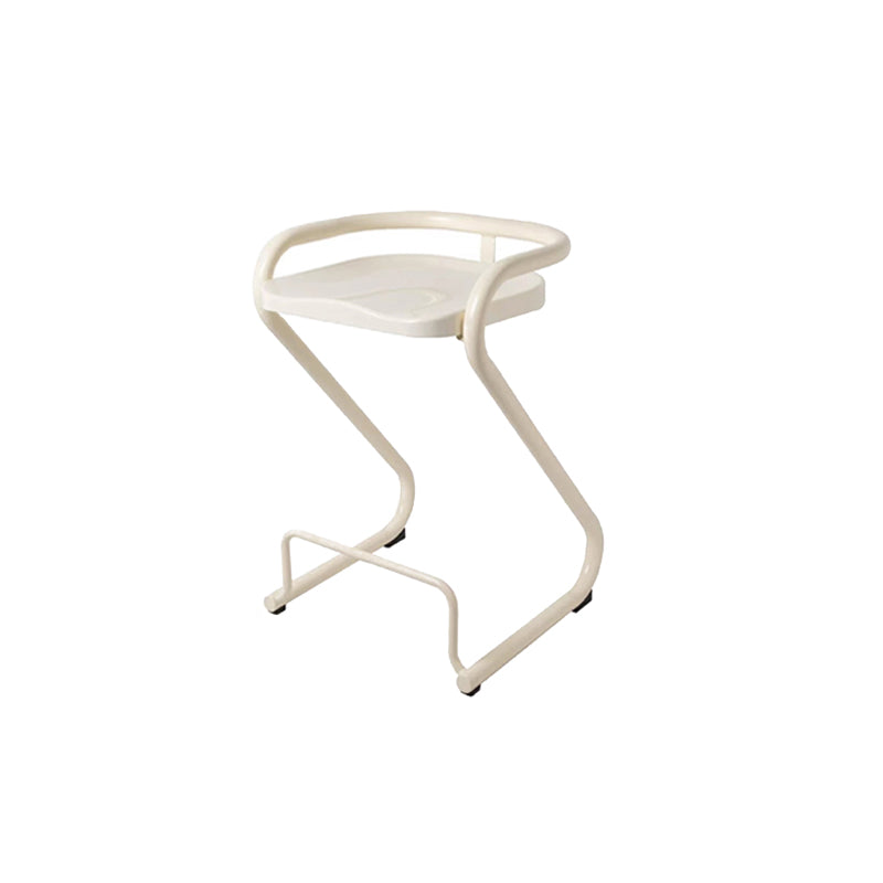 Contemporary Low Back 27-inch Armless Bar Stool with Metal Base
