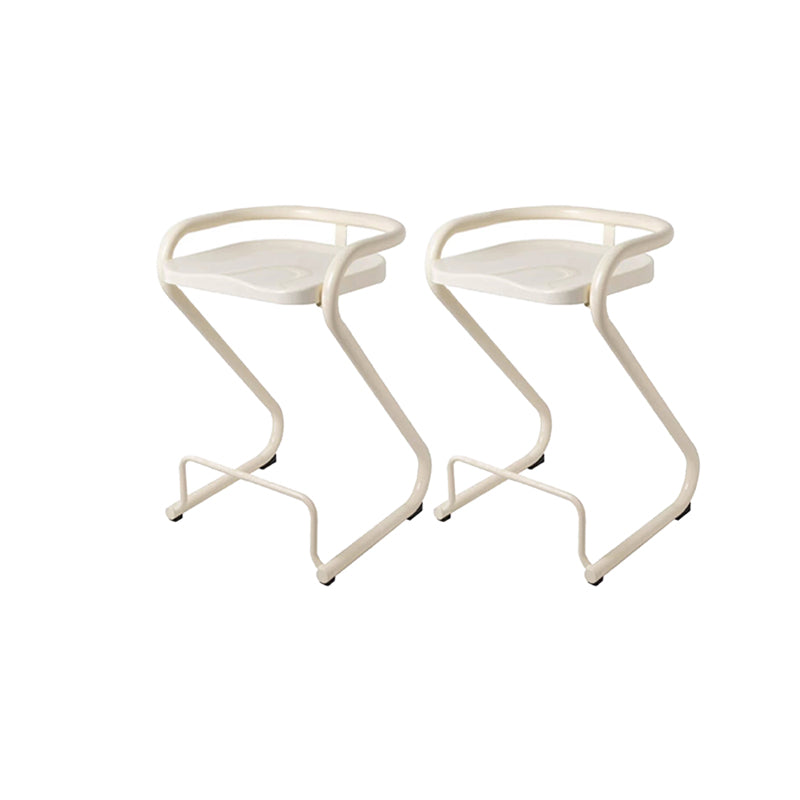 Contemporary Low Back 27-inch Armless Bar Stool with Metal Base